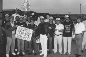 picture of striking steel workers in 1959