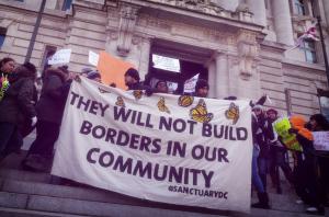 Picture of a "Day Without Immigrants" rally on February 16, 2017